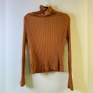 F21 Burnt Orange Turtleneck Sweater